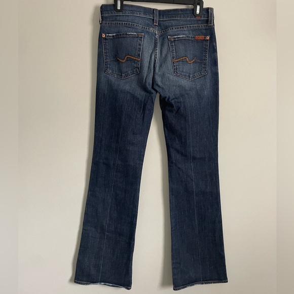 7 For All Mankind Dark Wash Bootcut Jeans - Picture 8 of 10